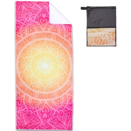 Monarch Brands Mandala Beach Towel - Pink PNP-BT-MAND3070-PK